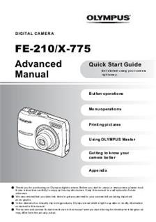 Olympus FE 210 manual. Camera Instructions.